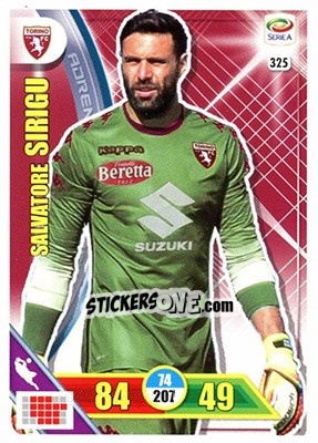 Sticker Salvatore Sirigu - Calciatori 2017-2018. Adrenalyn XL n. 325 - Panini