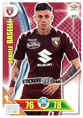 Sticker Daniele Baselli - Calciatori 2017-2018. Adrenalyn XL n. 337 - Panini