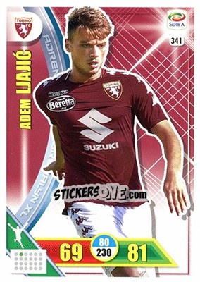 Sticker Adem Ljajic - Calciatori 2017-2018. Adrenalyn XL n. 341 - Panini