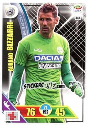 Sticker Albano Bizzarri - Calciatori 2017-2018. Adrenalyn XL n. 344 - Panini