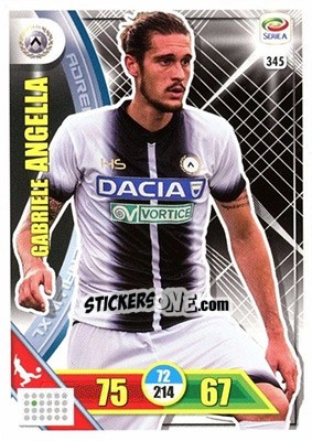 Sticker Gabriele Angella - Calciatori 2017-2018. Adrenalyn XL n. 345 - Panini