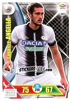 Figurina Gabriele Angella - Calciatori 2017-2018. Adrenalyn XL - Panini