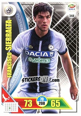 Sticker Francisco Sierralta - Calciatori 2017-2018. Adrenalyn XL n. 348 - Panini