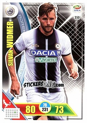 Sticker Silvan Widmer - Calciatori 2017-2018. Adrenalyn XL n. 350 - Panini