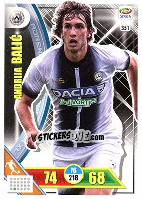 Sticker Andrija Balic - Calciatori 2017-2018. Adrenalyn XL n. 351 - Panini