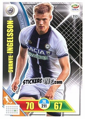 Sticker Svante Ingelsson - Calciatori 2017-2018. Adrenalyn XL n. 353 - Panini