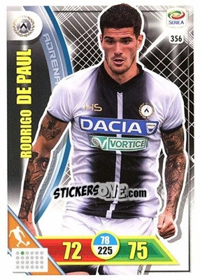 Sticker Rodrigo De Paul - Calciatori 2017-2018. Adrenalyn XL n. 356 - Panini