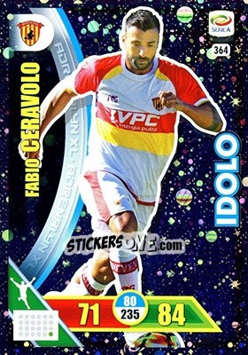 Sticker Fabio Ceravolo - Calciatori 2017-2018. Adrenalyn XL n. 364 - Panini