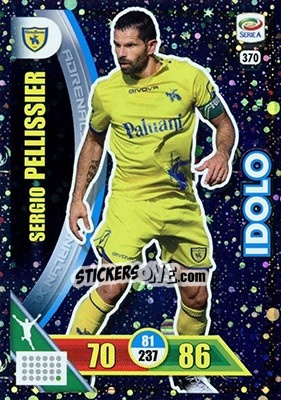 Sticker Sergio Pellissier - Calciatori 2017-2018. Adrenalyn XL n. 370 - Panini