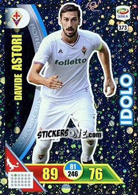 Sticker Davide Astori - Calciatori 2017-2018. Adrenalyn XL n. 373 - Panini