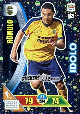 Sticker Rômulo - Calciatori 2017-2018. Adrenalyn XL n. 377 - Panini