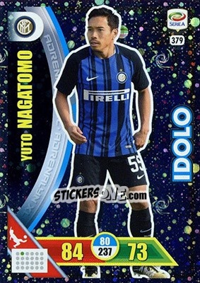 Sticker Yuto Nagatomo - Calciatori 2017-2018. Adrenalyn XL n. 379 - Panini