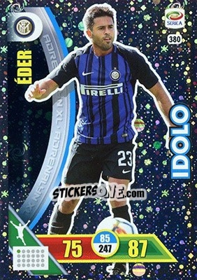 Sticker Éder - Calciatori 2017-2018. Adrenalyn XL n. 380 - Panini