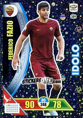 Sticker Federico Fazio - Calciatori 2017-2018. Adrenalyn XL n. 389 - Panini