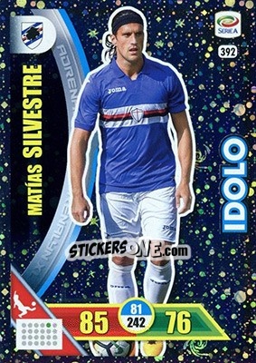 Sticker Matías Silvestre - Calciatori 2017-2018. Adrenalyn XL n. 392 - Panini