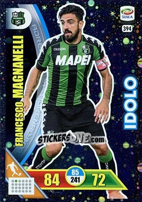 Sticker Francesco Magnanelli - Calciatori 2017-2018. Adrenalyn XL n. 394 - Panini