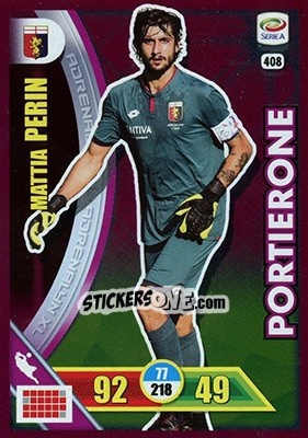 Sticker Mattia Perin - Calciatori 2017-2018. Adrenalyn XL n. 408 - Panini