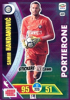 Sticker Samir Handanovic - Calciatori 2017-2018. Adrenalyn XL n. 409 - Panini