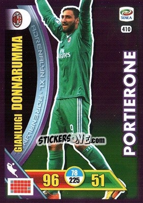 Sticker Gianluigi Donnarumma - Calciatori 2017-2018. Adrenalyn XL n. 410 - Panini
