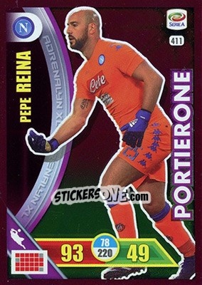 Sticker Pepe Reina - Calciatori 2017-2018. Adrenalyn XL n. 411 - Panini