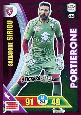 Sticker Salvatore Sirigu - Calciatori 2017-2018. Adrenalyn XL n. 414 - Panini