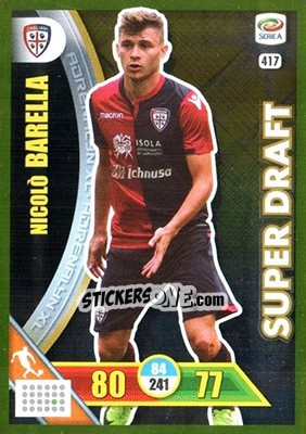 Sticker Nicolò Barella - Calciatori 2017-2018. Adrenalyn XL - Panini