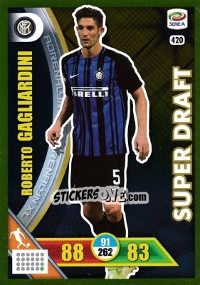 Sticker Roberto Gagliardini - Calciatori 2017-2018. Adrenalyn XL - Panini