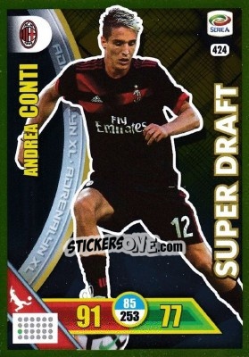 Sticker Andrea Conti - Calciatori 2017-2018. Adrenalyn XL n. 424 - Panini