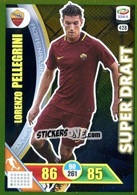 Sticker Lorenzo Pellegrini - Calciatori 2017-2018. Adrenalyn XL n. 428 - Panini