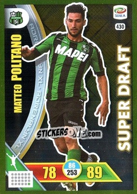 Sticker Matteo Politano - Calciatori 2017-2018. Adrenalyn XL n. 430 - Panini