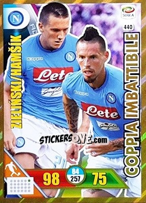 Sticker Piotr Zieliński / Marek Hamšík - Calciatori 2017-2018. Adrenalyn XL n. 440 - Panini
