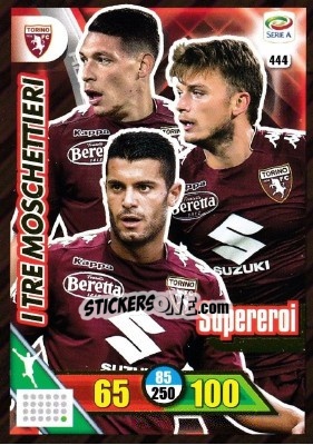 Sticker I Tre Moschettieri - Calciatori 2017-2018. Adrenalyn XL n. 444 - Panini
