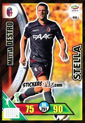 Sticker Mattia Destro - Calciatori 2017-2018. Adrenalyn XL n. 446 - Panini
