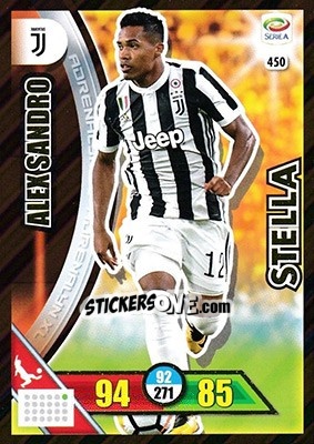 Sticker Alex Sandro - Calciatori 2017-2018. Adrenalyn XL n. 450 - Panini