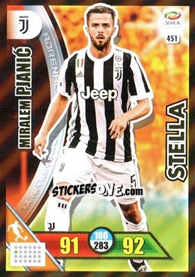 Figurina Miralem Pjanic - Calciatori 2017-2018. Adrenalyn XL - Panini