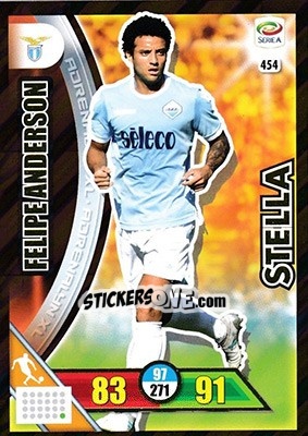 Sticker Felipe Anderson - Calciatori 2017-2018. Adrenalyn XL n. 454 - Panini