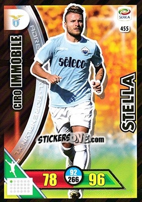 Sticker Ciro Immobile - Calciatori 2017-2018. Adrenalyn XL n. 455 - Panini