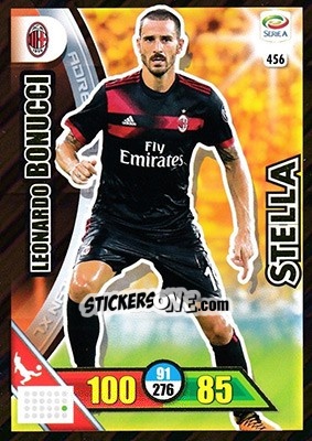 Sticker Leonardo Bonucci - Calciatori 2017-2018. Adrenalyn XL n. 456 - Panini