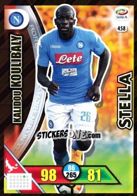 Sticker Kalidou Koulibaly - Calciatori 2017-2018. Adrenalyn XL n. 458 - Panini