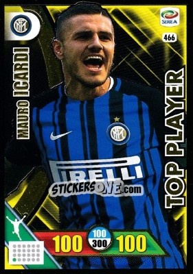 Sticker Mauro Icardi - Calciatori 2017-2018. Adrenalyn XL n. 466 - Panini