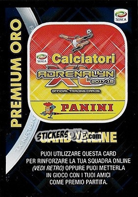 Sticker Card Online - Calciatori 2017-2018. Adrenalyn XL n. CO - Panini