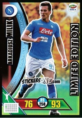 Sticker Arkadiusz Milik - Calciatori 2017-2018. Adrenalyn XL n. LE-AM - Panini