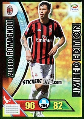 Sticker Alessio Romagnoli - Calciatori 2017-2018. Adrenalyn XL n. LE-AR - Panini