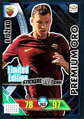 Sticker Edin Džeko - Calciatori 2017-2018. Adrenalyn XL n. LE-ED - Panini