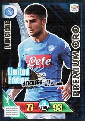 Sticker Lorenzo Insigne - Calciatori 2017-2018. Adrenalyn XL n. LE-LI - Panini