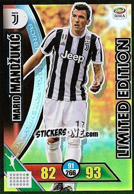 Sticker Mario Mandžukic - Calciatori 2017-2018. Adrenalyn XL n. LE-MM - Panini