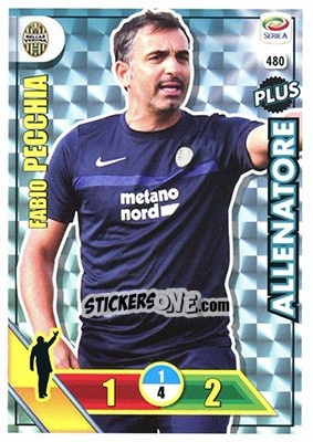 Sticker Fabio Pecchia - Calciatori 2017-2018. Adrenalyn XL n. 480 - Panini