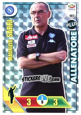 Sticker Maurizio Sarri - Calciatori 2017-2018. Adrenalyn XL n. 485 - Panini