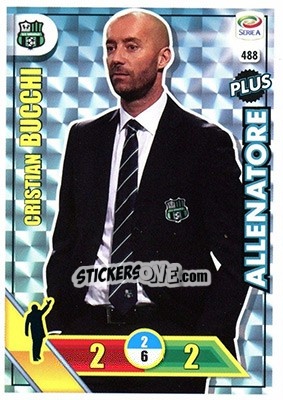 Sticker Cristian Bucchi - Calciatori 2017-2018. Adrenalyn XL n. 488 - Panini