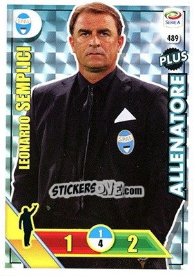 Sticker Leonardo Semplici - Calciatori 2017-2018. Adrenalyn XL n. 489 - Panini